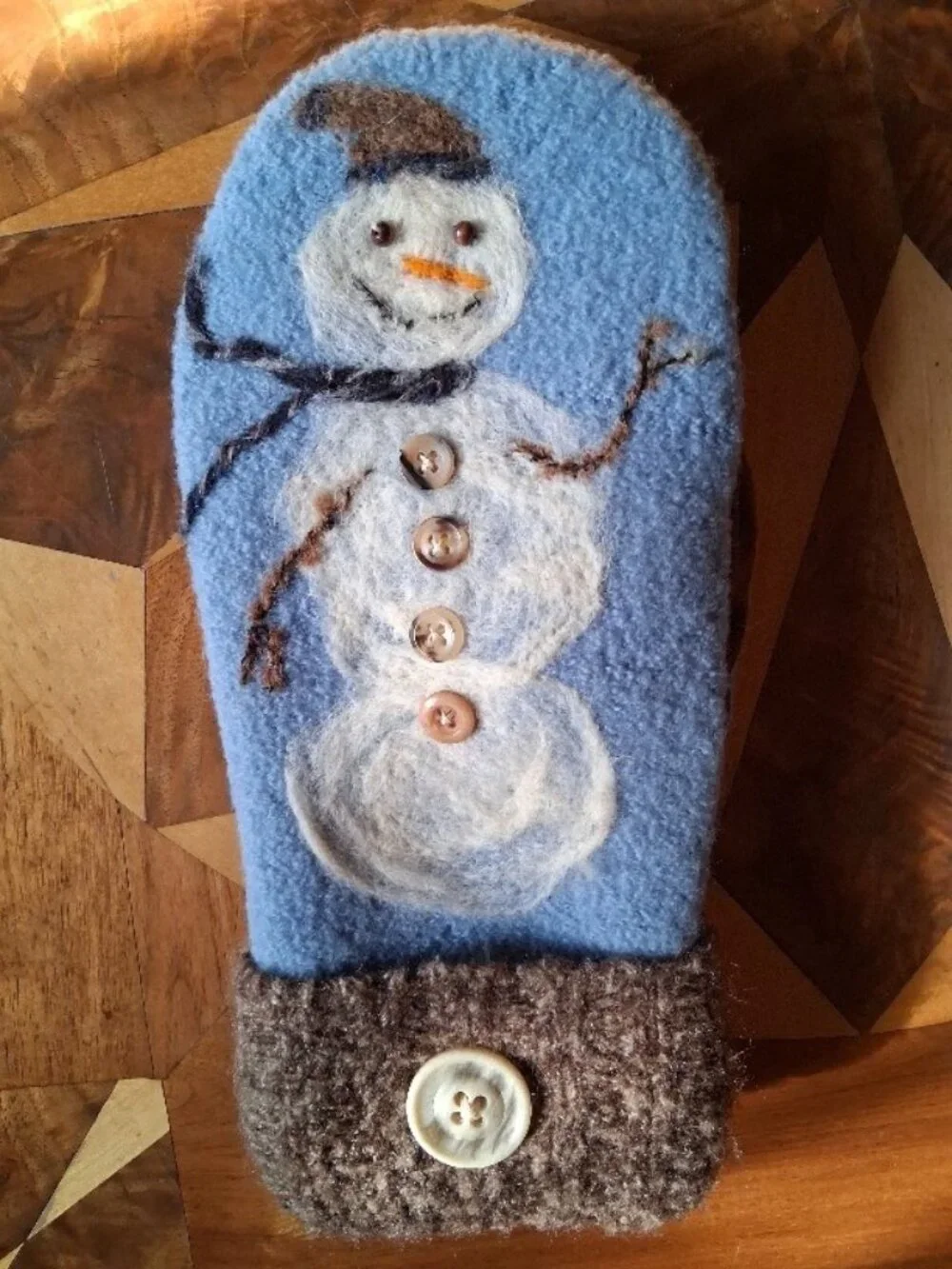 Artisan Knitted and Felted Wool Mittens